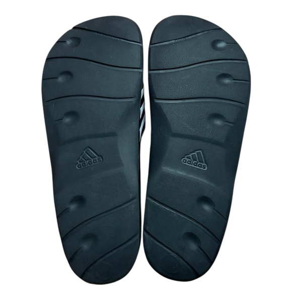 NEW, Adidas, Women’s Adilette Aqua Slides, Black & White, Size 9 ☀️ - Picture 6 of 8